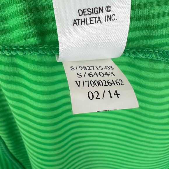 ATHLETA Speedsetter Green Striped Sleeveless Racerback Double Strap Tank Size XL - Picture 6 of 6